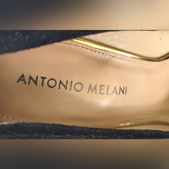 Antonio Melani Suede Heels Gold Spike Metal Toes Size 7 🔥 - Picture 2 of 8